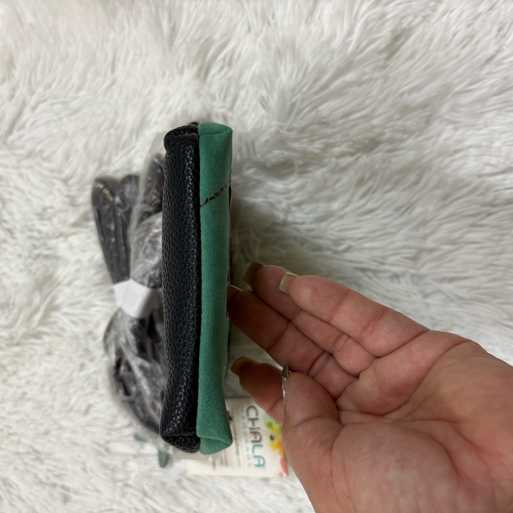 Chala Teal Crossbody Bag with Turtle Accent - Picture 4 of 7